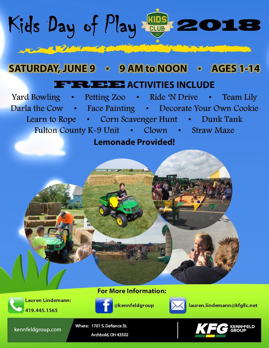 Kids Day of Play Archbold Truland Equipment